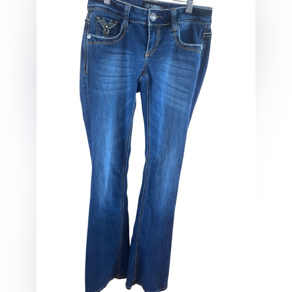 Cello Juniors Bootcut Jeans Size 1 Embellished Pockets - Picture 3 of 6